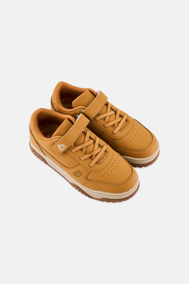 RBX Kids Boy Velcro Closure Running Shoes, Brown - Image 4