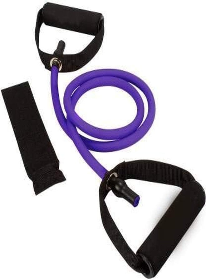 VERAT Resistance Bands with Handles Exercise Band Toning Tube Stretching and Workout Gym Equipment for Home Resistance Band Set & Exercise Bands Workouts, Physical Therapy, Yoga(Purple) - Image 1