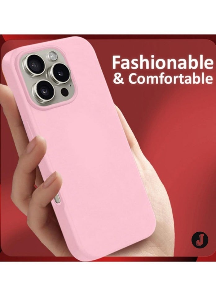 JAJEEK "New Liquid Silicone Case for iPhone 16 Pro – Ultra Slim Design with Soft Anti-Scratch Microfiber Lining & Drop Protection" - Image 4