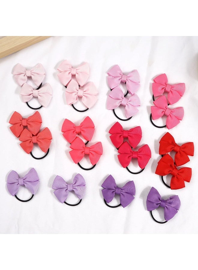 BBGifts 50PCS Tiny Baby Hair Ties, 2 Inch Baby Bows Rubber Bands Hair Ties, 25 Pairs Soft Elastics Ponytail Holders Hair Accessories for Infants Toddlers - Image 5