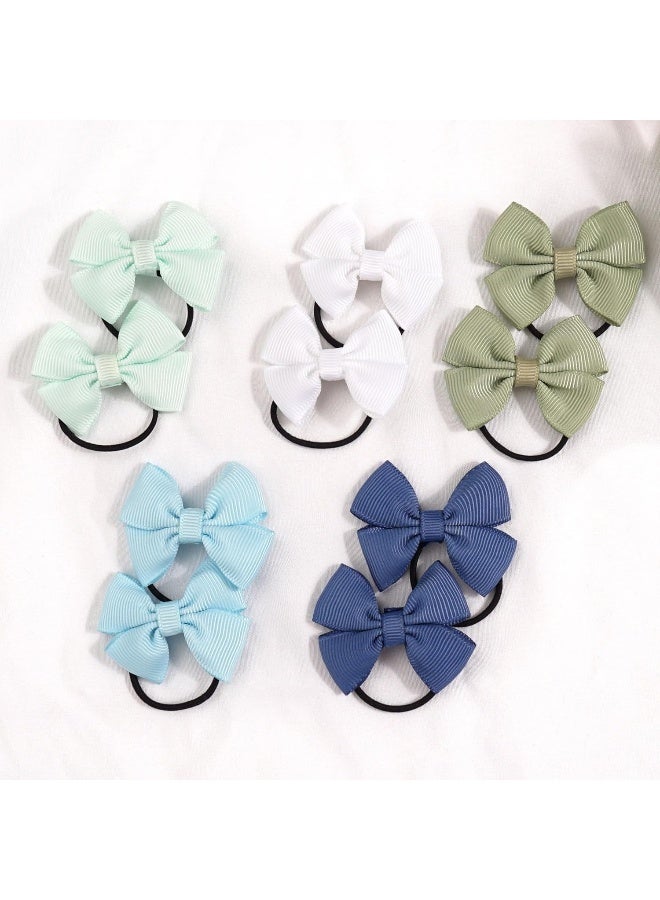 BBGifts 50PCS Tiny Baby Hair Ties, 2 Inch Baby Bows Rubber Bands Hair Ties, 25 Pairs Soft Elastics Ponytail Holders Hair Accessories for Infants Toddlers - Image 4