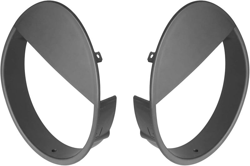 Hooke Road Matte Black Headlight Bezels Angry Bird Cover Compatible with Jeep Wrangler TJ 1997-2006- Pair - Image 5