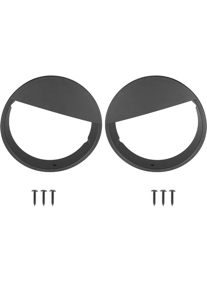 Hooke Road Matte Black Headlight Bezels Angry Bird Cover Compatible with Jeep Wrangler TJ 1997-2006- Pair - Image 4