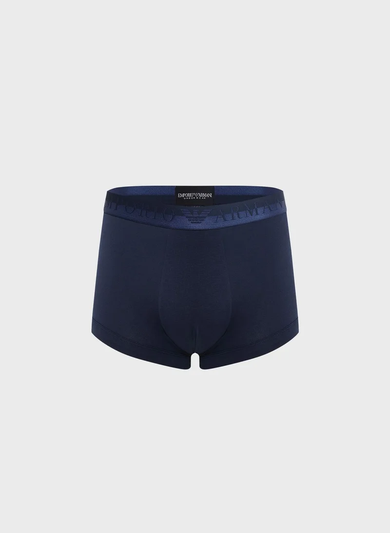 EMPORIO ARMANI Logo Band Trunks And T-shirt Set