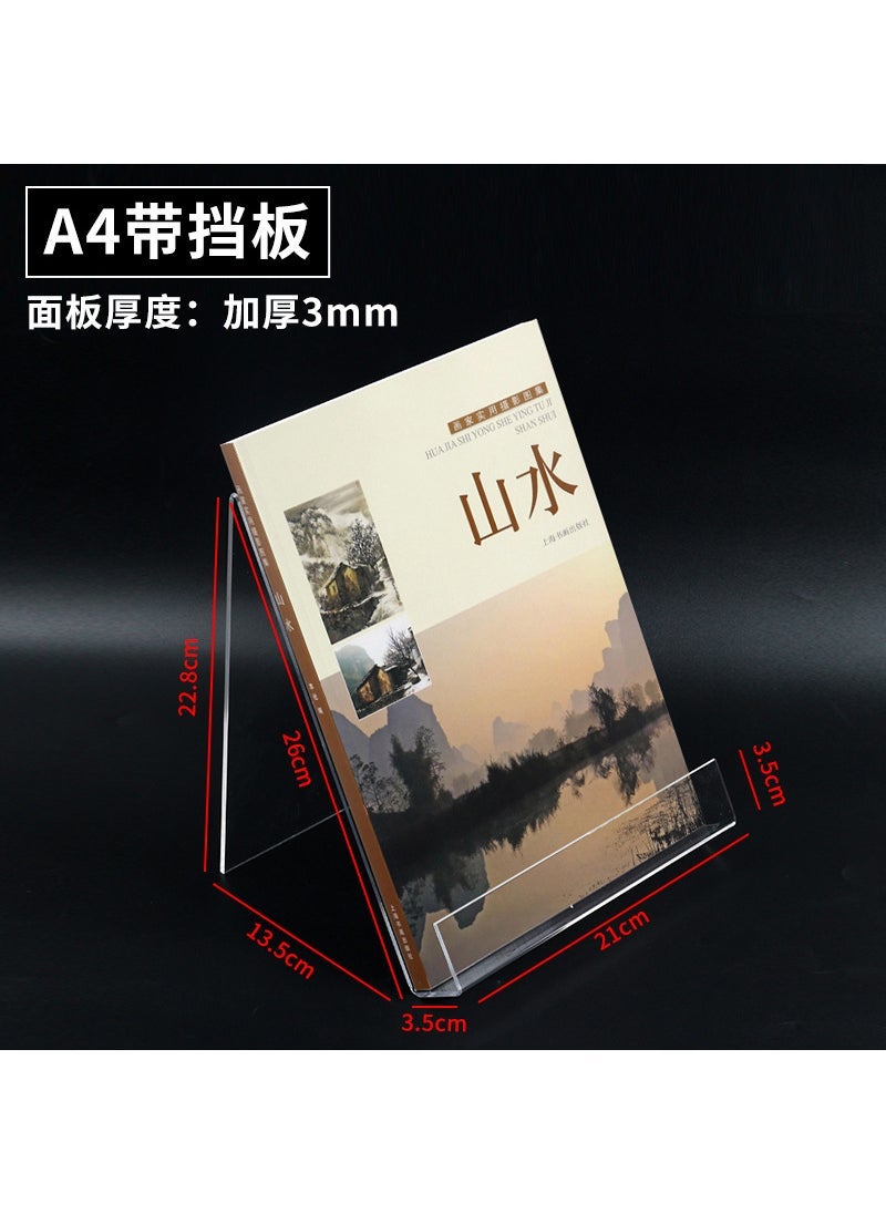 xybp transparent mobile phone stand notebook display stand organic glass book display book stand acrylic bookshelf - Image 5