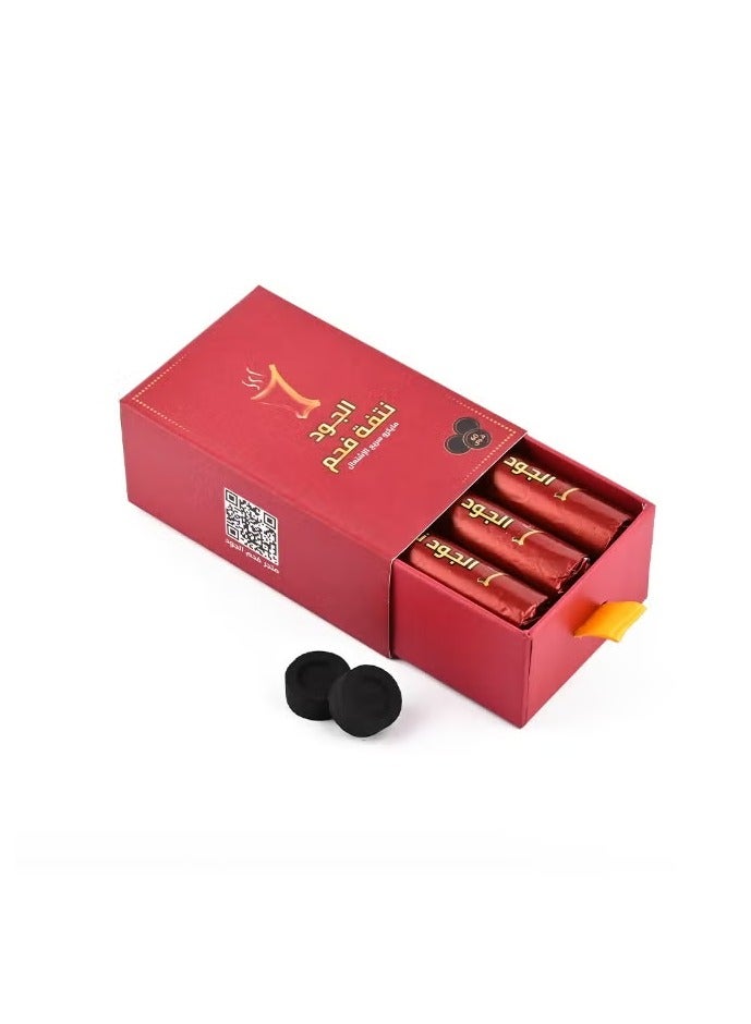 aljood coal Good Micro Quick Ignition Charcoal Pieces, 60 Tablets - Image 1