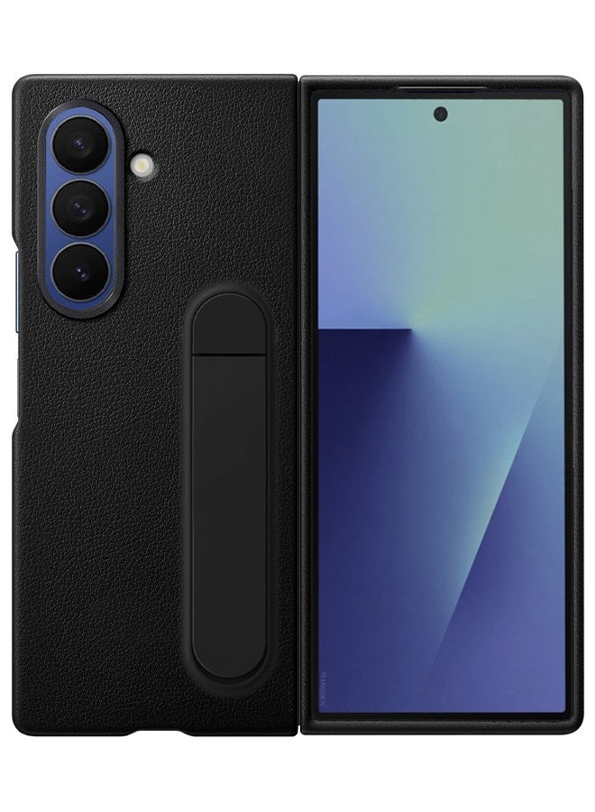 Leather Case Cover for Samsung Galaxy Z Fold 7, Kindsuit Case Slim and sleek with Secure Hand Grip - Black - Image 2