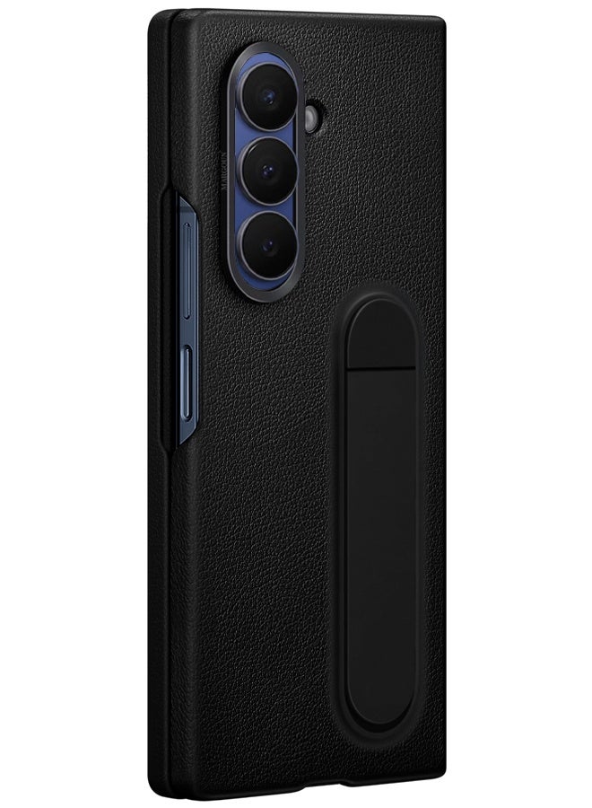Leather Case Cover for Samsung Galaxy Z Fold 7, Kindsuit Case Slim and sleek with Secure Hand Grip - Black - Image 3