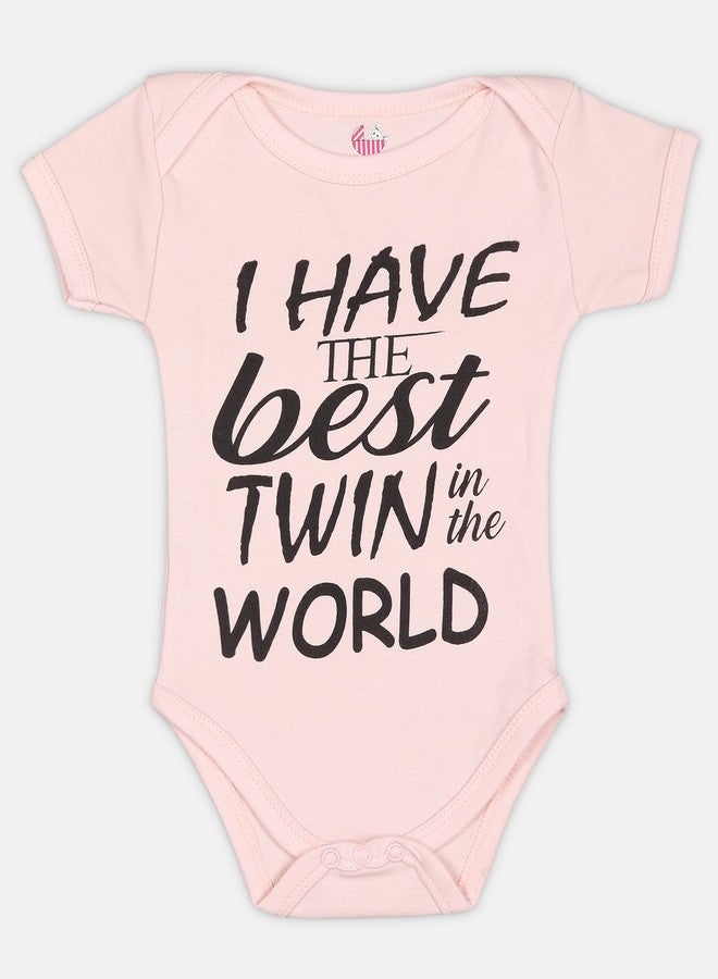 TiniBerry Newborn Baby Half Sleeve Cotton Sleepsuits/Romper/Bodysuit/Onesies for Baby Boys and Baby Girls Multicolor Printed (Set of 5) (6-9 Months, Pink) - Image 3