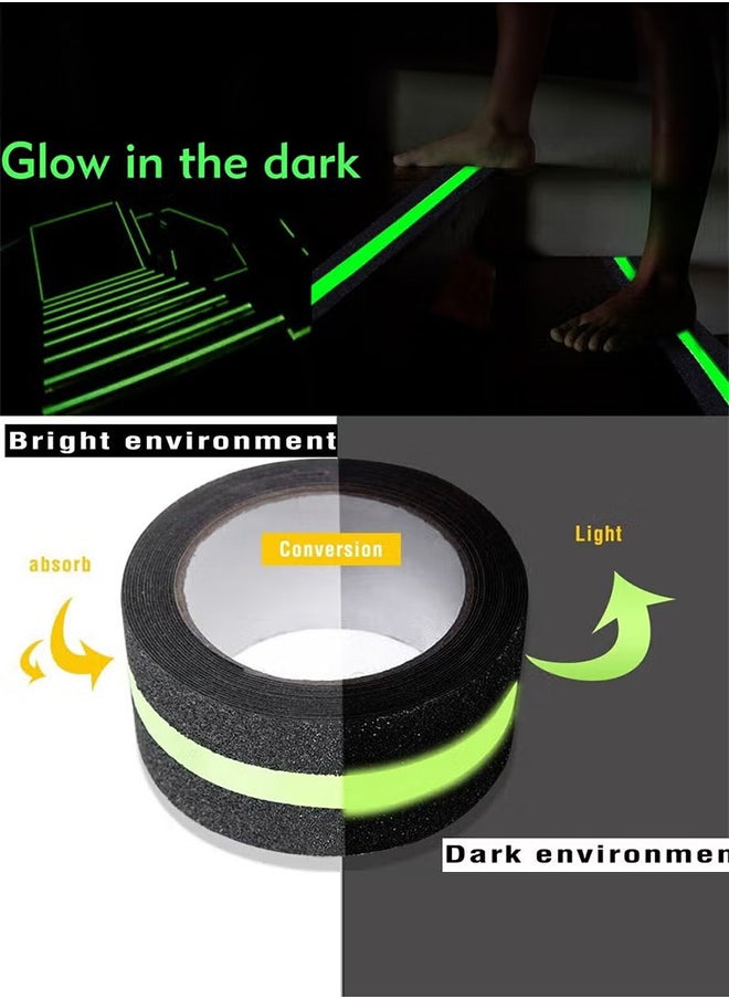 S-Color Anti Slip Grip Tape Glowing in Dark Non Slip Adhesive Stair Treads High Traction Safety Tape for Stairs Steps Decking Indoor & Outdoor 2 Inch x 16.4 Ft  - Image 2