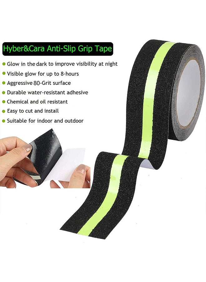 S-Color Anti Slip Grip Tape Glowing in Dark Non Slip Adhesive Stair Treads High Traction Safety Tape for Stairs Steps Decking Indoor & Outdoor 2 Inch x 16.4 Ft  - Image 5