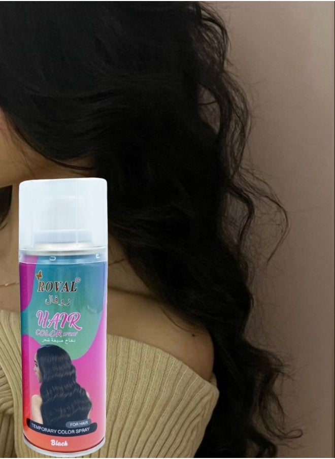 ROVAL - 8 Pieces Hair Color Spray Black - Image 1