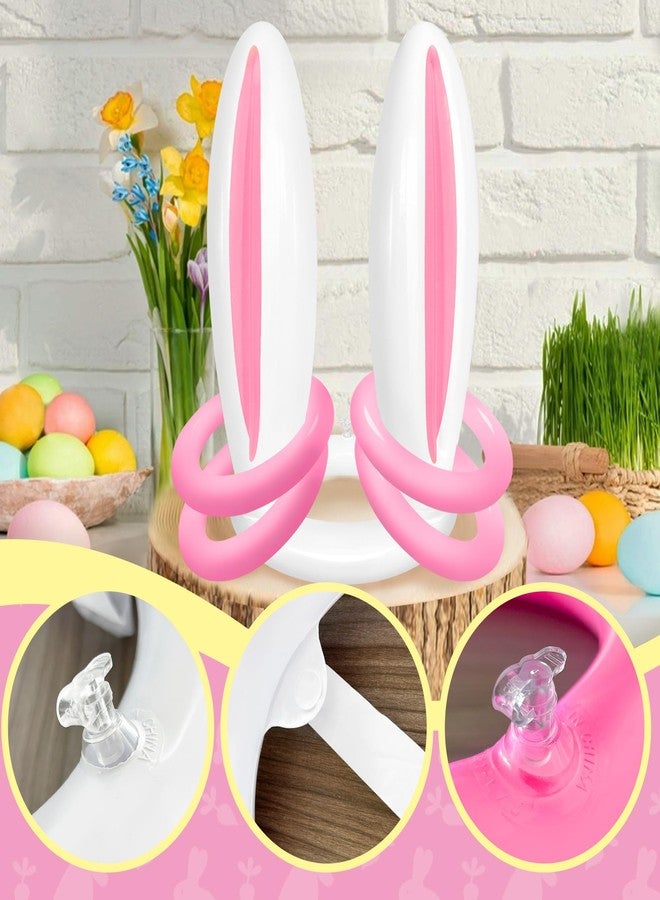 Yoblink Easter Ring Toss,Inflatable Bunny Ears Ring Toss Game,1 Inflatable Bunny Ears, 4 Rings, and 1 Air Pump - Image 3
