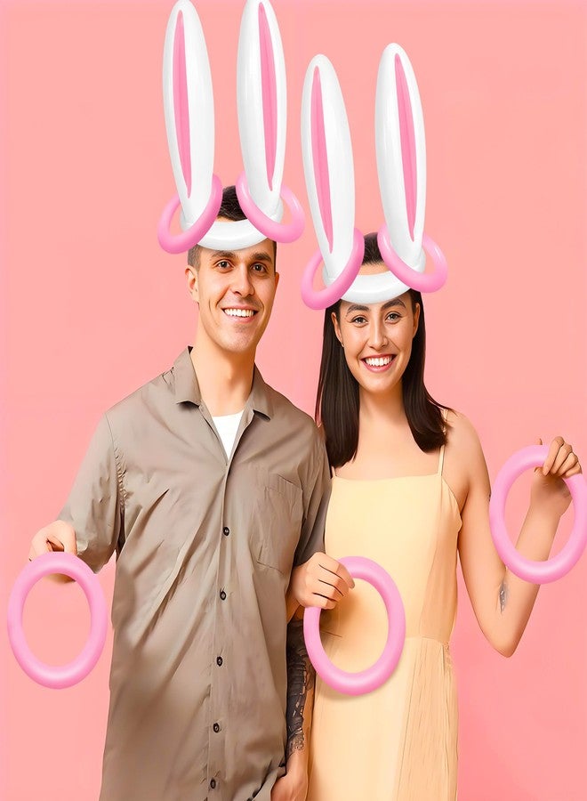 Yoblink Easter Ring Toss,Inflatable Bunny Ears Ring Toss Game,1 Inflatable Bunny Ears, 4 Rings, and 1 Air Pump - Image 5