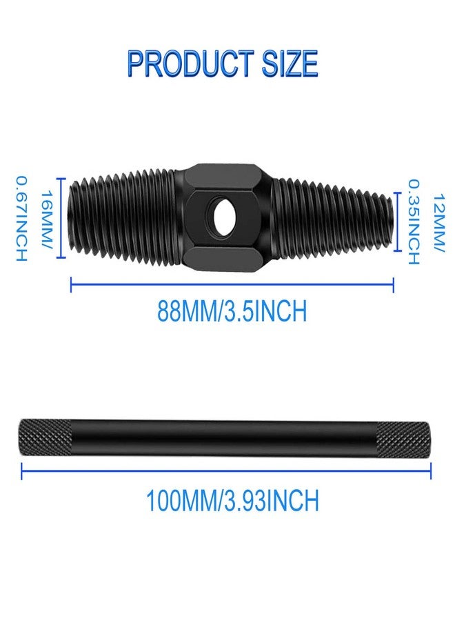 JONMON Damaged Screw Extractor - Broken Pipe Remover, Easy Out Double Head Manual Water Pipe Valve Faucet Stripped Screw Remove Repair Tool with Rod for 1/2" 3/4" Pipe Tube - Image 2