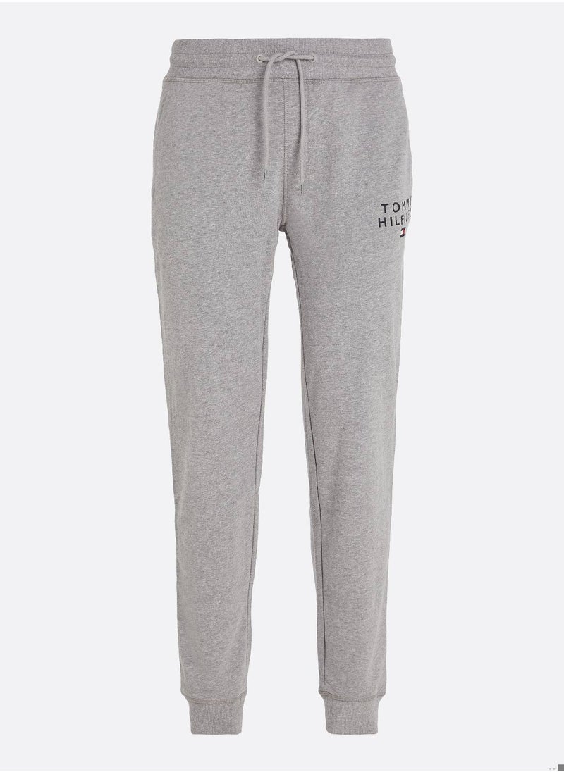 TOMMY HILFIGER Men's Logo Lounge Joggers - Cotton Blend, Grey  - Image 2