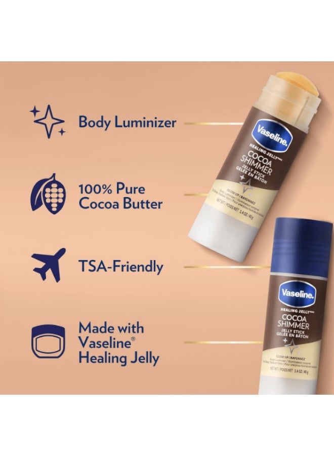Vaseline Jelly Stick Cocoa Shine & Moisturize Skin 40g - Image 5