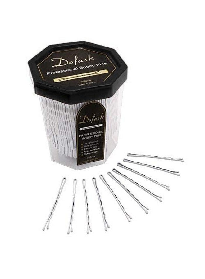 KWONG Dofash 5Cm Waves Silver Long Bobby Pins For Thick Hair Pins For Women Bulk Hair Pins Mini Bobby Pins Large Package Gray White Hair 260 Count - Image 1