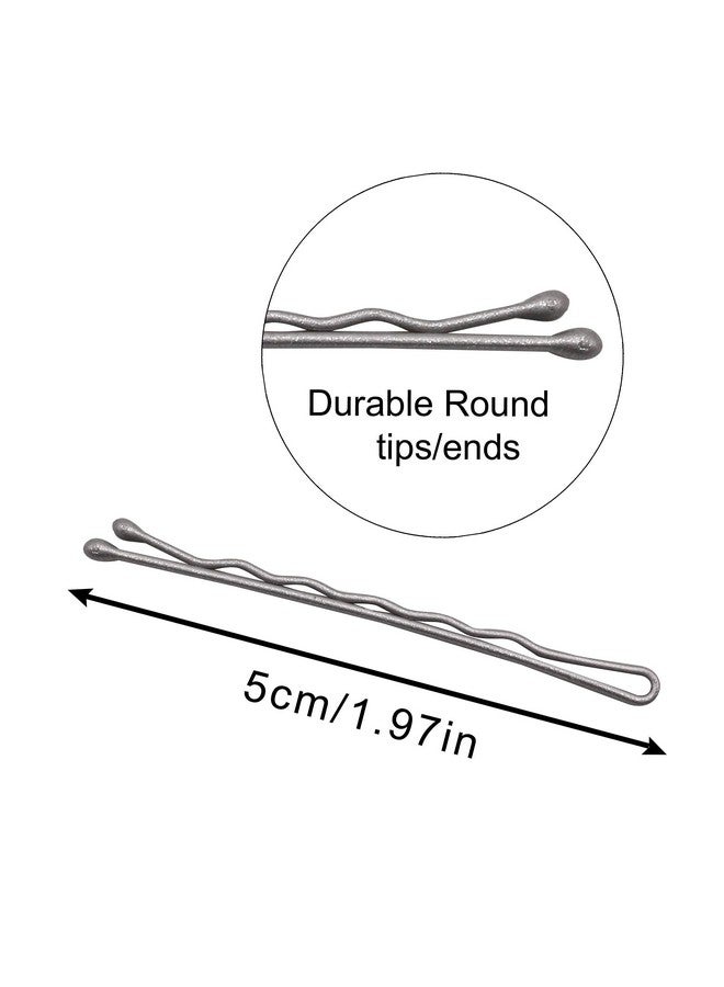 KWONG Dofash 5Cm Waves Silver Long Bobby Pins For Thick Hair Pins For Women Bulk Hair Pins Mini Bobby Pins Large Package Gray White Hair 260 Count - Image 4