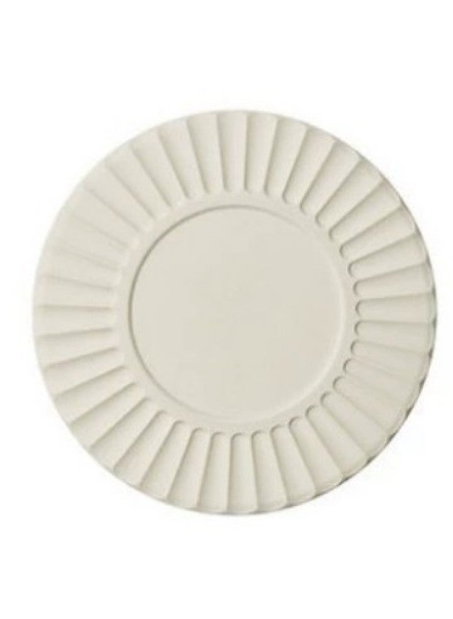Ferris Wheel Silicone Heat Insulation Pad High Temperature Resistant Dining Mat Pot Mat Advanced Sense Cup Mat Bowl Mat Casserole Anti-scalding Mat Round Mat-Color:Creamy-white - Image 1