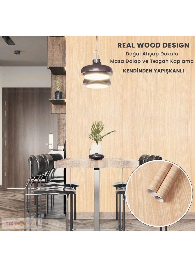 Technosmart Self Adhesive Wood Textured Covering Paper 60x500 cm  - Image 5