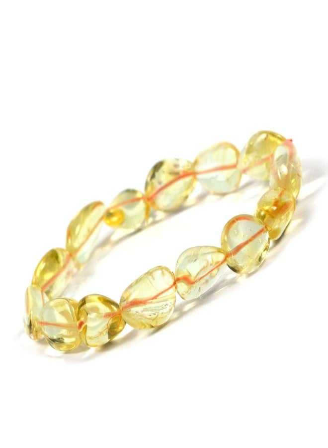 Crystu Natural AAA Natural Citrine Bracelet Tumble Bead Bracelet for Wealth - Image 5