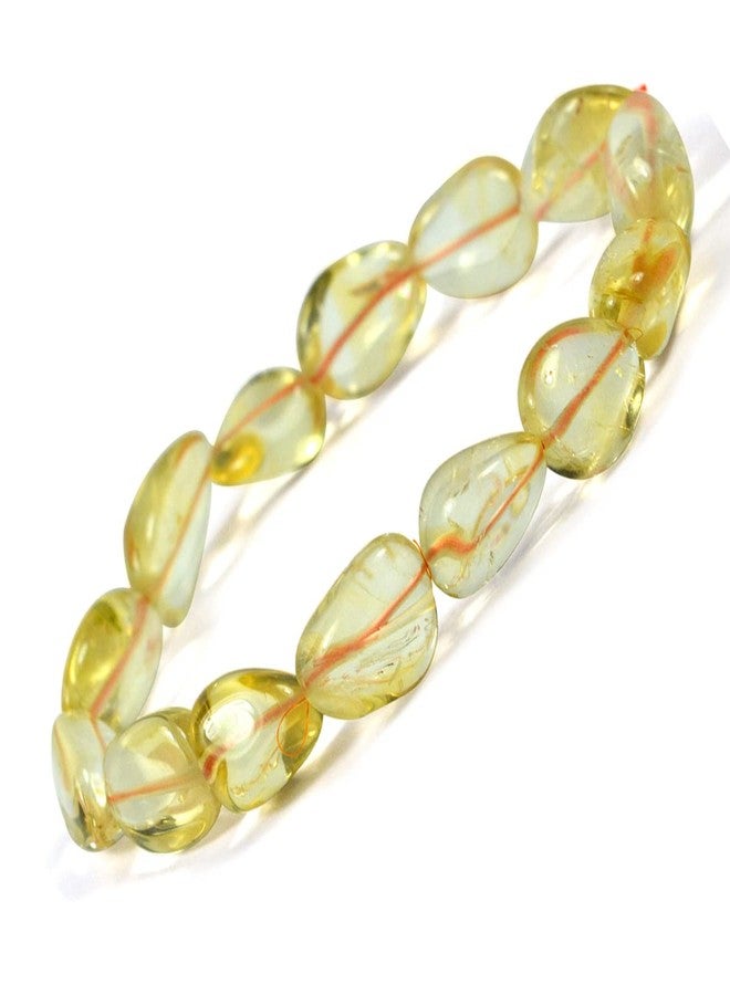 Crystu Natural AAA Natural Citrine Bracelet Tumble Bead Bracelet for Wealth - Image 1