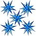 TOTAFAM 60 Pcs Star Balloons Explosion 12 Point Foil Cone Balloons Magic Balloon Large for Wedding Anniversary Backdrop Birthday Party Decorations Blue - Image 3