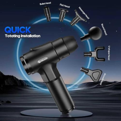 AERLANG Massage Gun, Percussion Muscle Massager for Pain Relief, Deep Tissue Massage Machine with 6 Massage Heads & 20 Speed Settings, Body Muscle Massager with Carry Case - Image 4