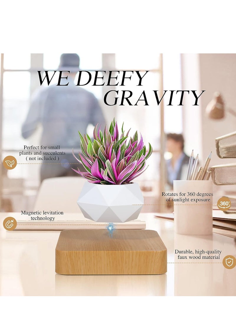 Generic Levitating Air Bonsai Pot, Rotation Flower Pot Planters, Magnetic Levitation Suspension Floating Pot, Potted Plant Home Desk Decor in Flower Pots & Planters from Home & Garden  - Image 2