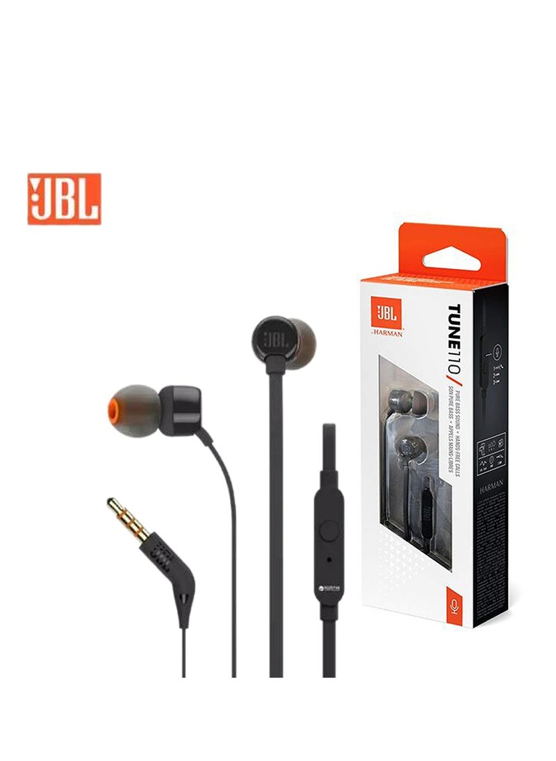 UBL - UBL Tune T110 Wired In -Ear Headphones  Black - Image 1