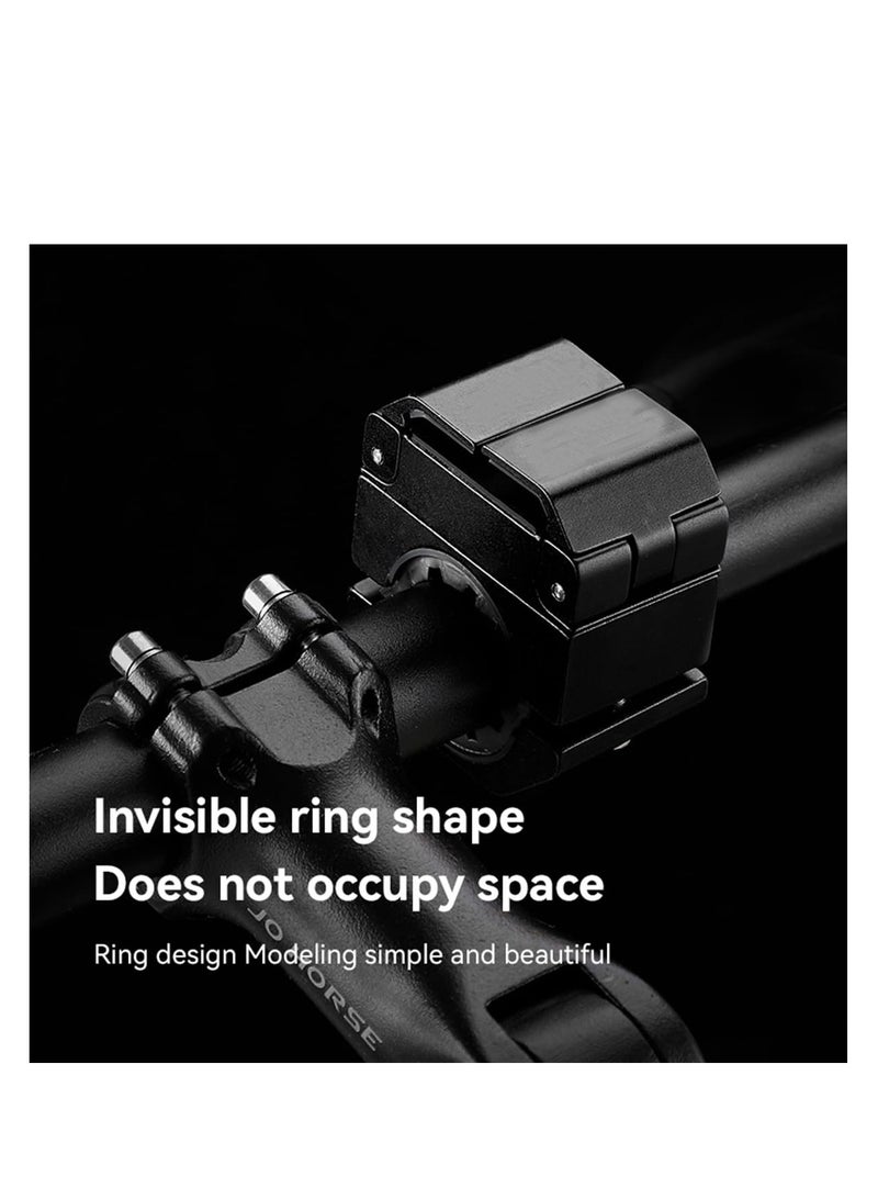 Generic Aluminum Motorcycle Phone Mount - Hidden Ring Bike Phone Holder for 4.5-7 Inch Phones, 360° Rotation Handlebar Clip for Scooters and Bicycles (Black)  - Image 2