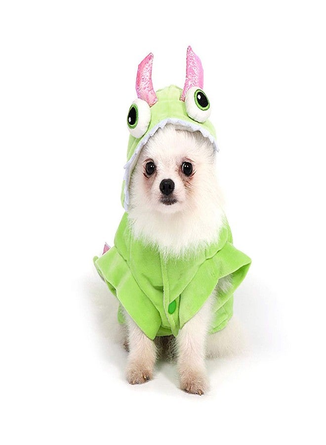 Mogoko Dog Cat Dragon Costumes, Pet Halloween Cosplay Dress, Green Dinosaur Costume for Small Puppy Dogs - Image 3