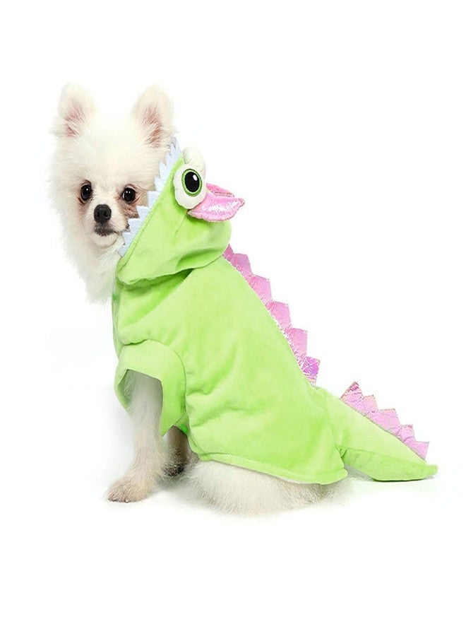 Mogoko Dog Cat Dragon Costumes, Pet Halloween Cosplay Dress, Green Dinosaur Costume for Small Puppy Dogs - Image 2