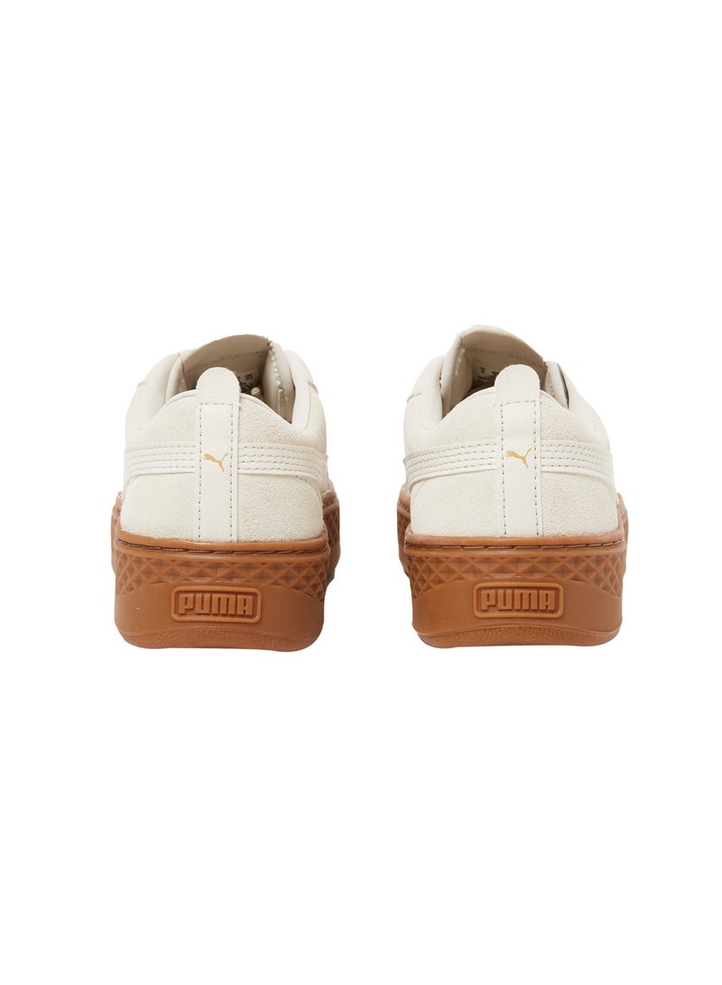 PUMA Smash Platform Womens Beige Suede Trainers - Image 3