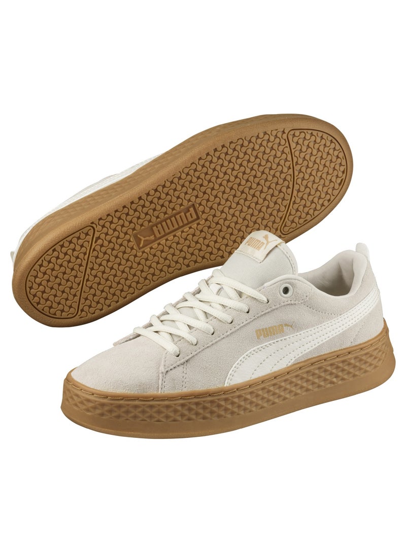 PUMA Smash Platform Womens Beige Suede Trainers - Image 2