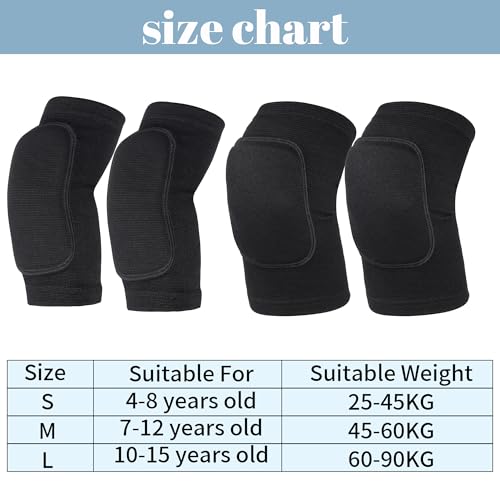 obmwang Volleyball Knee Pads and Volleyball Arm Pads Set for Kids Youth Volleyball Yoga Dance Football Basketball Running Small - Image 3