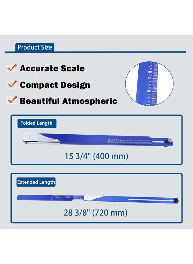 TOPVOP auto 08-0613 Folding Sag Scale Ⅱ Reversible multi-scale design for motion pro tools accommodates most mini and full size motorcycles,Cone and Screw Set Replace C08-0613A - Image 4