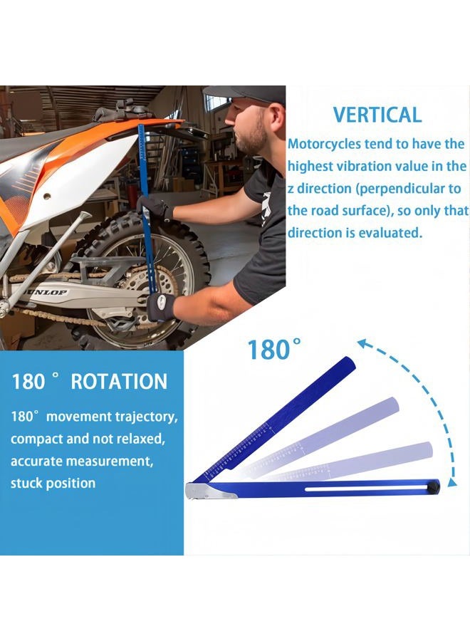 TOPVOP auto 08-0613 Folding Sag Scale Ⅱ Reversible multi-scale design for motion pro tools accommodates most mini and full size motorcycles,Cone and Screw Set Replace C08-0613A - Image 3