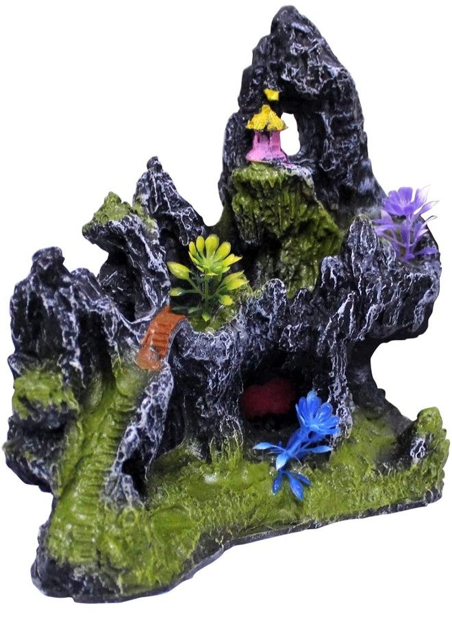 Mistletoe Small Mountain View Aquarium Rockery Stone | Resin Moss Air Stone Substrate, Hiding Cave Tree Fish Tank Ornament Decoration Masterpiece - Image 4