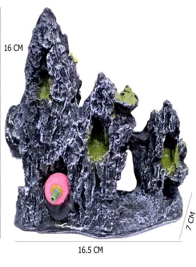 Mistletoe Small Mountain View Aquarium Rockery Stone | Resin Moss Air Stone Substrate, Hiding Cave Tree Fish Tank Ornament Decoration Masterpiece - Image 3