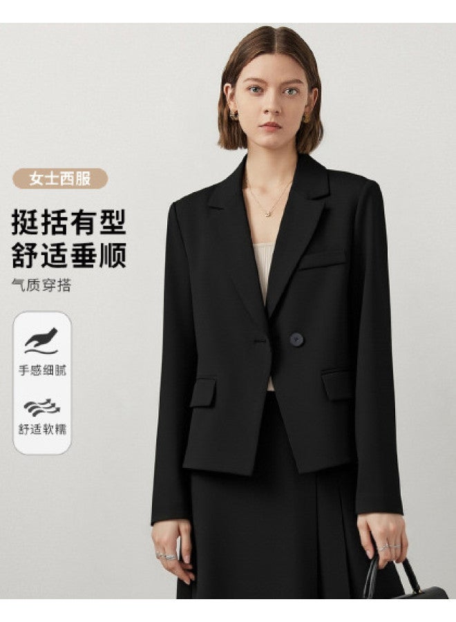 Fapai Business Stiff] Women's Suit Fashion Casual Temperament Versatile Professional Commute Stretch Shaping Small Blazer Women - Image 1