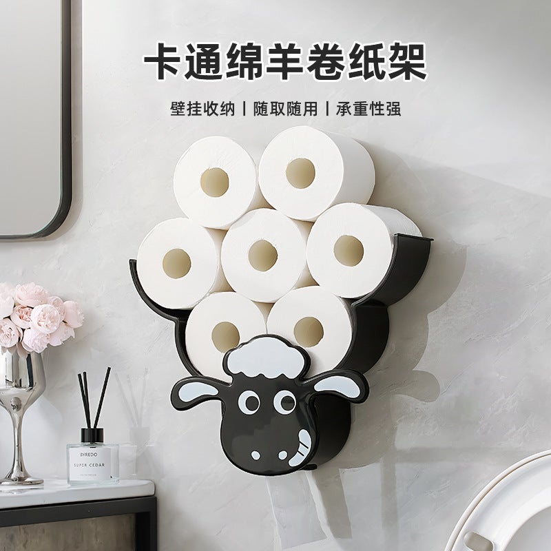Toilet Toilet Paper Box Toilet Tissue Box Toilet Wall-Mounted Living Room Tissue Roll Paper Holder For Drawing Paper Box - Image 2