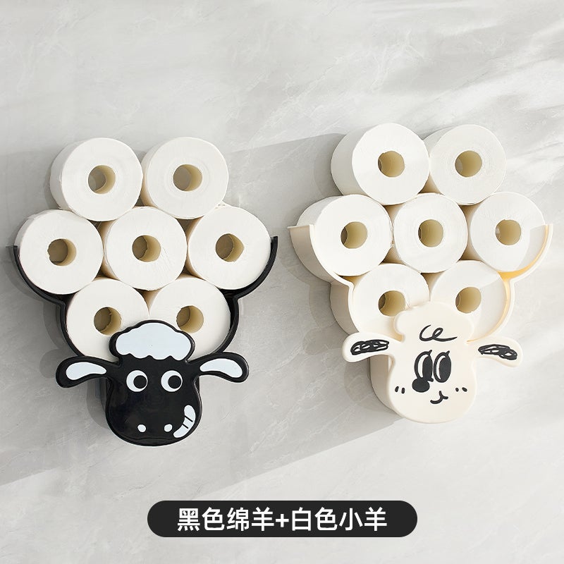 Toilet Toilet Paper Box Toilet Tissue Box Toilet Wall-Mounted Living Room Tissue Roll Paper Holder For Drawing Paper Box - Image 1