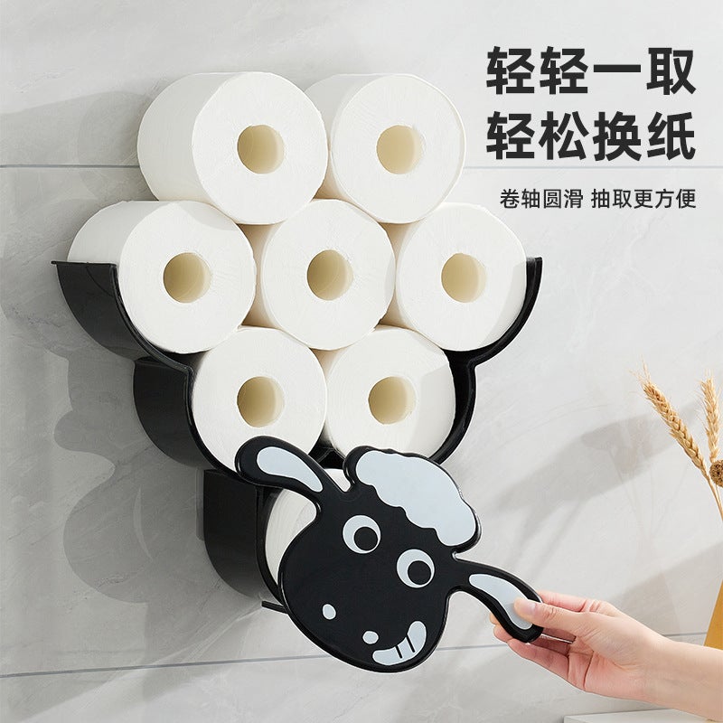 Toilet Toilet Paper Box Toilet Tissue Box Toilet Wall-Mounted Living Room Tissue Roll Paper Holder For Drawing Paper Box - Image 3