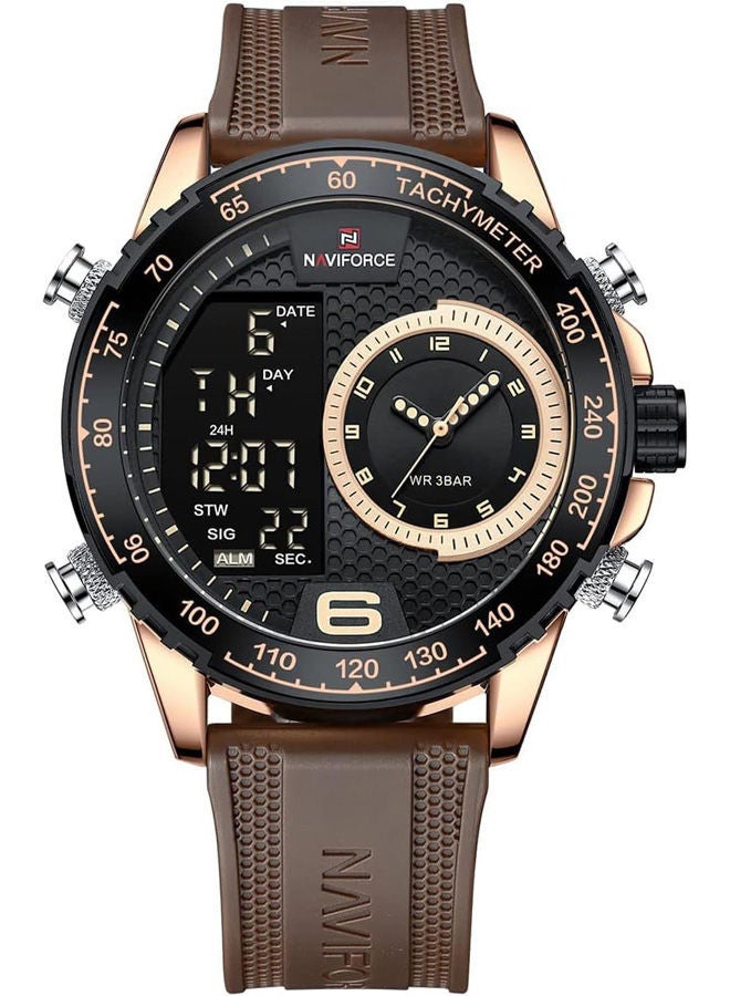 NAVIFORCE Silicone Analog+Digital Watch 9199T RG-B-CE  - Image 1