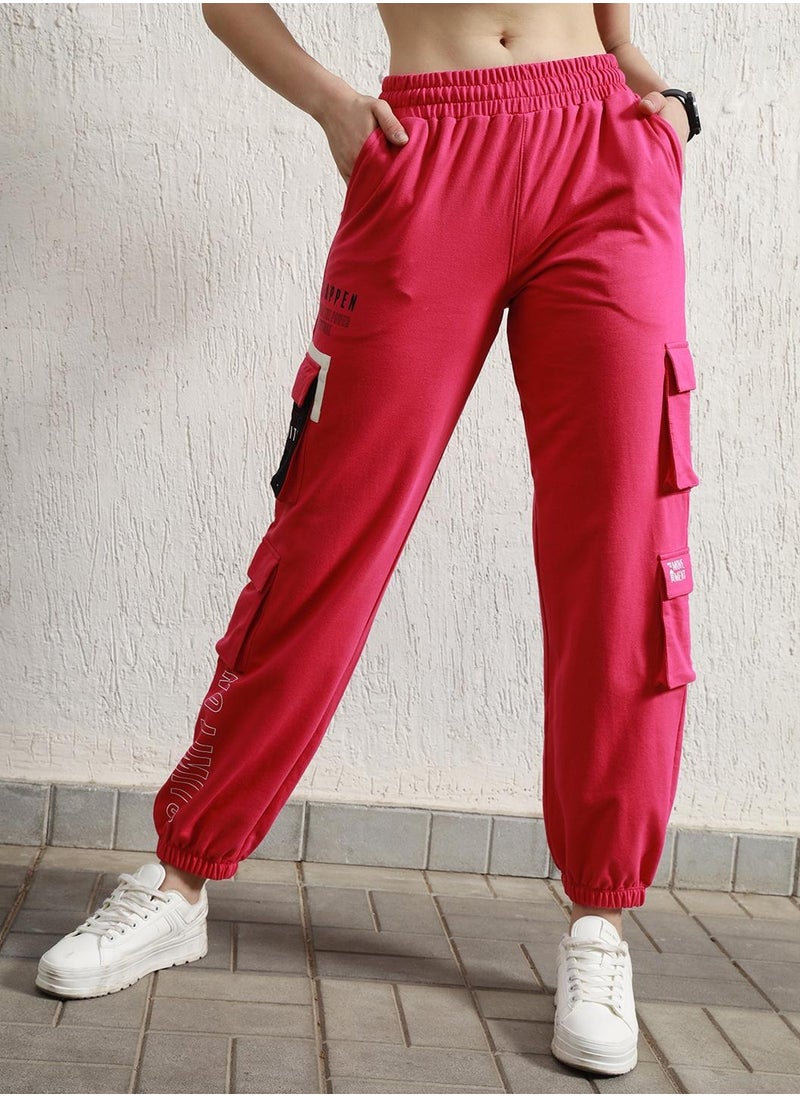 Pink Printed Cargo Joggers for Women with High-Rise and Drawstring Waist - pzsku/Z40BA2A5EE9DD8339840DZ/45/_/1725296634/1cd66c77-8a45-414c-a8a3-5865b131ccfe