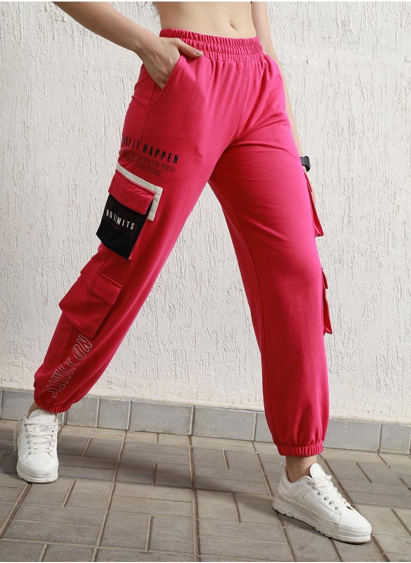 Pink Printed Cargo Joggers for Women with High-Rise and Drawstring Waist - pzsku/Z40BA2A5EE9DD8339840DZ/45/_/1725296664/42410bd0-7127-47e0-9cf4-1fa3b776f4c9