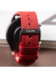 Vagave Genuine Leather Watch Band 20MM 22MM 24MM Fossil Diesel Lacoste Casio Armani Tissot Nacar Classic Watch Band Leather Strap Red  - Image 1