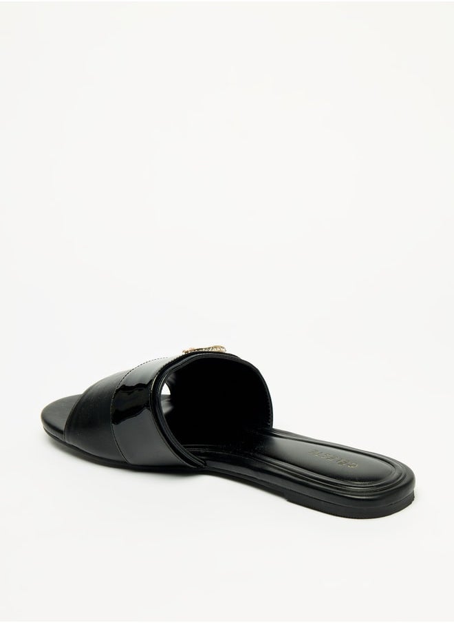 Celeste Women's Slip-On Sandals with Metal Accent  - Image 2